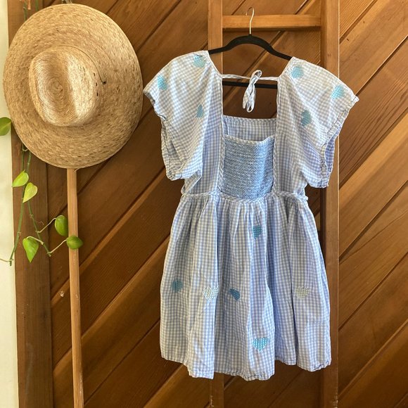 Innika Choo Farm Smock - Baby Blue Gingham, OS, EUC - Picture 5 of 8